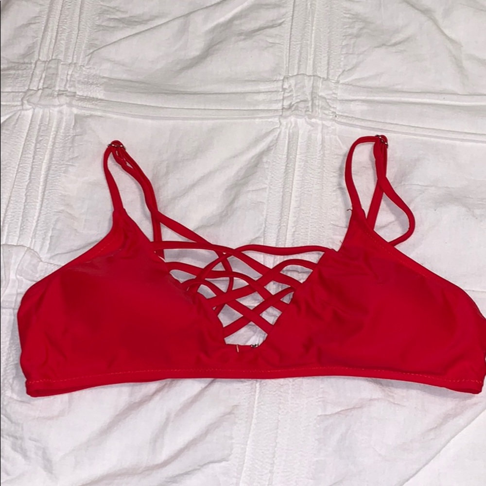 Red bikini top